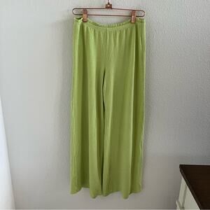 Dippin Daisy's Green Elastic Waist Pull Wide Leg Crop Green XS
